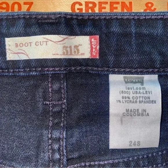 Levi’s Bootcut 515 Plus Size 24 Short Dark Blue Almost Black ❤️ - Picture 8 of 9